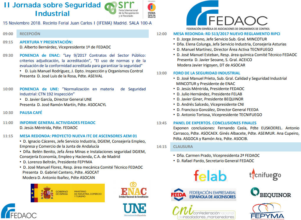 Jornada de Seguridad Industrial FEDAOC